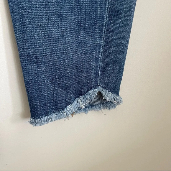 Madewell 10” high-rise skinny raw hem blue jeans size 26 - Picture 7 of 9